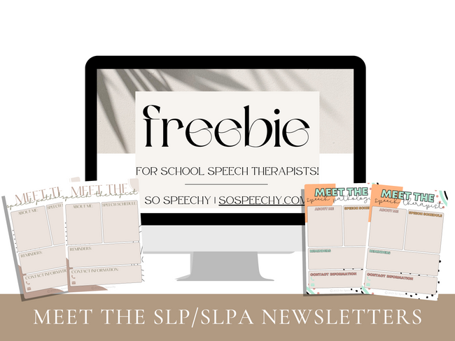 FREEBIE! | Meet the SLP/SLPA | DIGITAL DOWNLOAD | PRINTABLE & FILLABLE