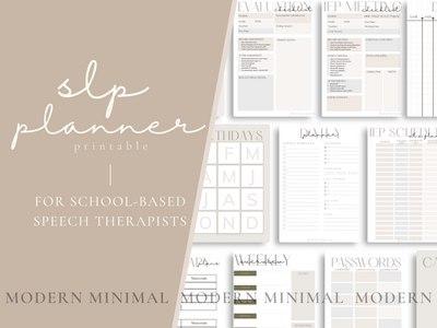 SLP Planner 2023-2024 (Digital Download) for School Based SLPs